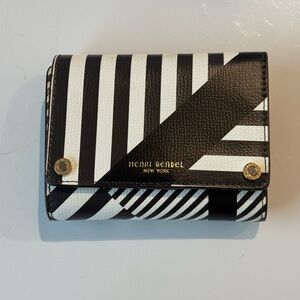 Henri Bendel Stripe Tri-Fold Wallet